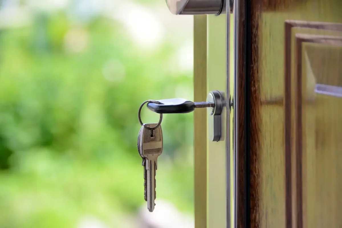 Key left in the lock of an open door – call a commercial locksmith Lancing service from Locksmith Lancing